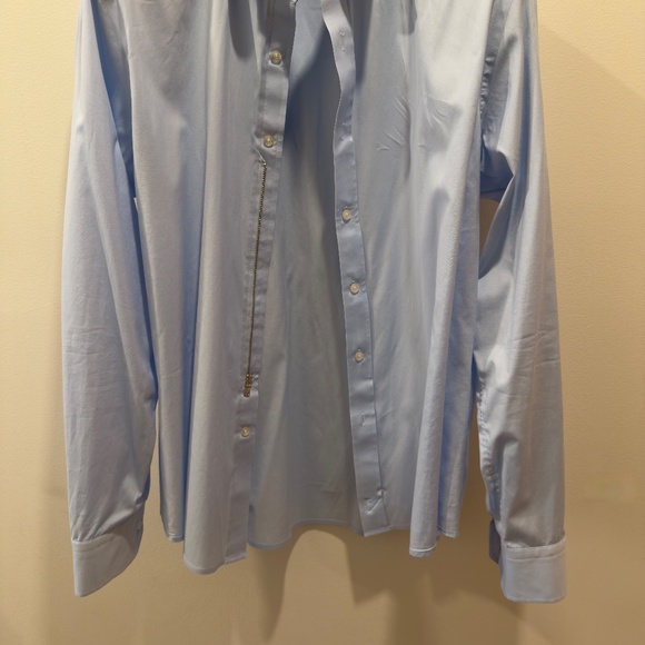 Teddy Stratford Classic Gabardine Shirt Light Blue M Slim Fit - Picture 4 of 7